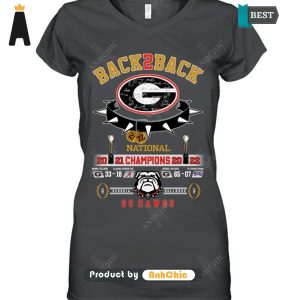 LUXURY Georgia Bulldogs Back2Back National Champions Go DAWGS Street Style Elegance T-Shirt, Long Sleeve, SweatShirt, Polo, Hoodie