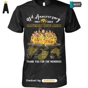 [MODERN] Carver Hawkeye Arena 41th Anniversary 1983-2024 Thank You For The Memories Street Style Fusion T-Shirt