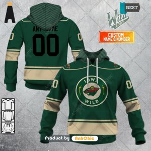 UNIQUE Personalized AHL Iowa Wild Color jersey Style  Urban Streetwear 3D Hoodie