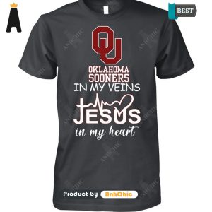 [PREMIUM] Oklahoma Sooners In My Veins Jesus In My Heart Limitted Edition T-Shirt