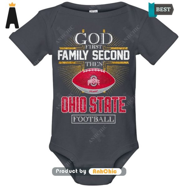 [AVAILABLE] God First Family Second Then Ohio State Football POD Design T-Shirt