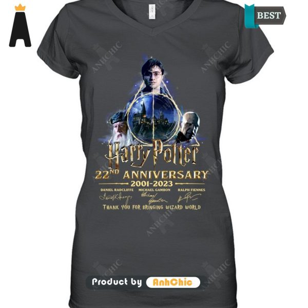 [AVAILABLE] Harry Potter 22nd Anniversary 2001-2023 Thank You Bringing Wizard World Luxury Comfort T-Shirt