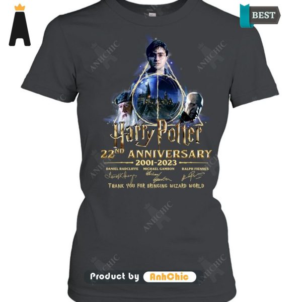 [AVAILABLE] Harry Potter 22nd Anniversary 2001-2023 Thank You Bringing Wizard World Luxury Comfort T-Shirt