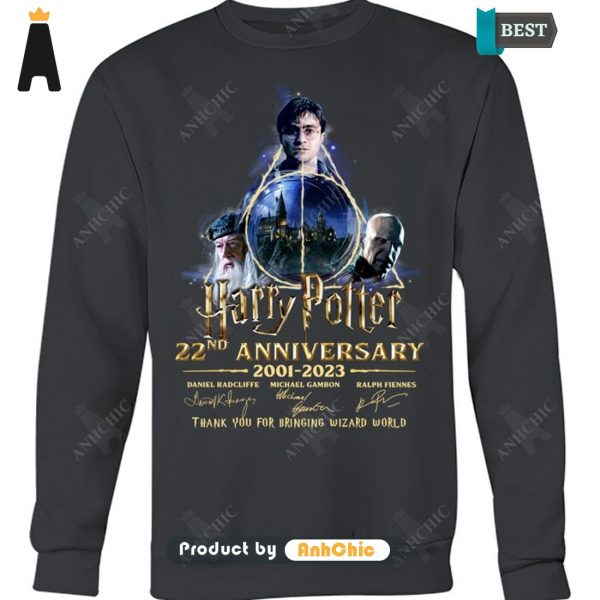 [AVAILABLE] Harry Potter 22nd Anniversary 2001-2023 Thank You Bringing Wizard World Luxury Comfort T-Shirt