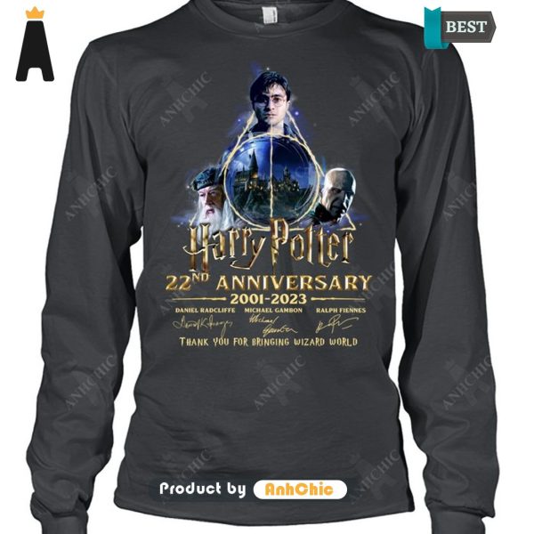 [AVAILABLE] Harry Potter 22nd Anniversary 2001-2023 Thank You Bringing Wizard World Luxury Comfort T-Shirt