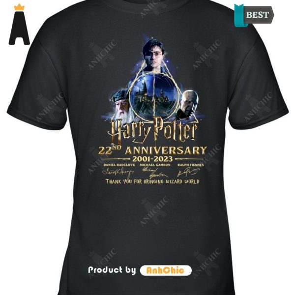 [AVAILABLE] Harry Potter 22nd Anniversary 2001-2023 Thank You Bringing Wizard World Luxury Comfort T-Shirt