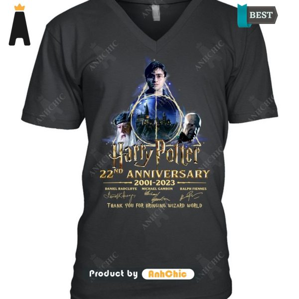 [AVAILABLE] Harry Potter 22nd Anniversary 2001-2023 Thank You Bringing Wizard World Luxury Comfort T-Shirt