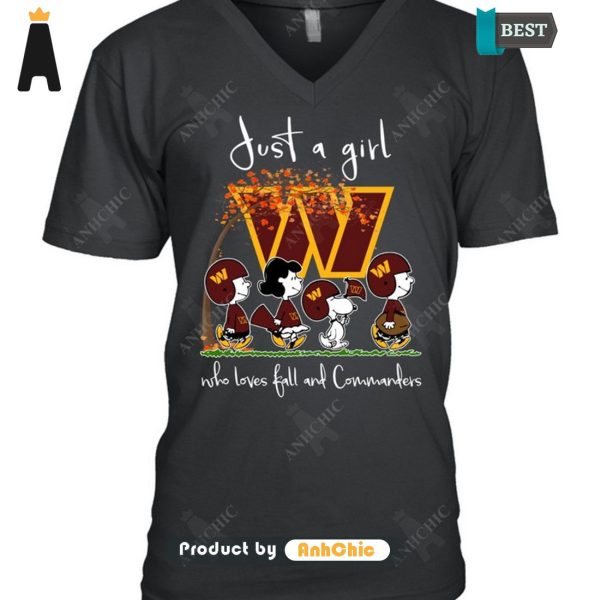 [AVAILABLE] Just A Girl Who Loves Ball And Commanders Signature Series T-Shirt