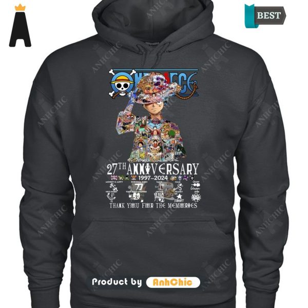 AVAILABLE One Piecem Luffy 27th Anniversary Thank You For The Memories Street Style Elegance T-Shirt, Long Sleeve, SweatShirt, Polo, Hoodie