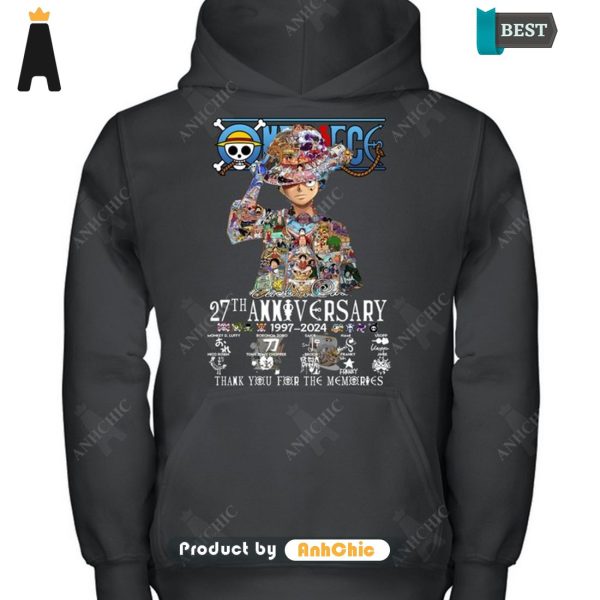 AVAILABLE One Piecem Luffy 27th Anniversary Thank You For The Memories Street Style Elegance T-Shirt, Long Sleeve, SweatShirt, Polo, Hoodie