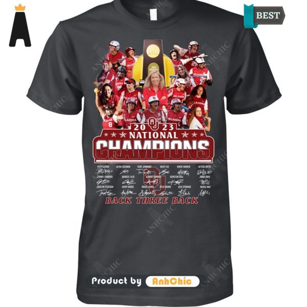 AVAILABLE Sooners National Champions 2023 Back Three Back Street Style Fusion T-Shirt