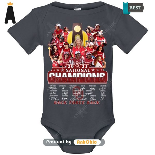 AVAILABLE Sooners National Champions 2023 Back Three Back Street Style Fusion T-Shirt