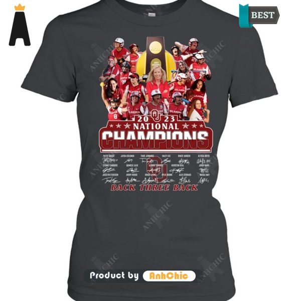 AVAILABLE Sooners National Champions 2023 Back Three Back Street Style Fusion T-Shirt