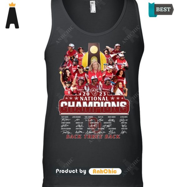 AVAILABLE Sooners National Champions 2023 Back Three Back Street Style Fusion T-Shirt