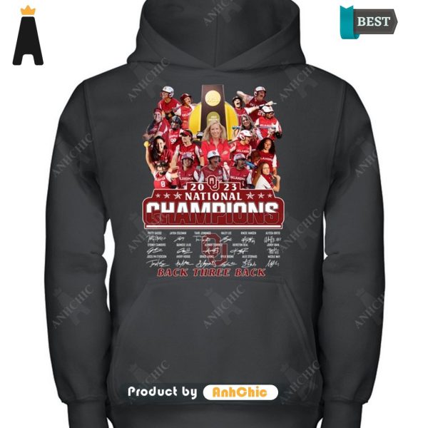 AVAILABLE Sooners National Champions 2023 Back Three Back Street Style Fusion T-Shirt