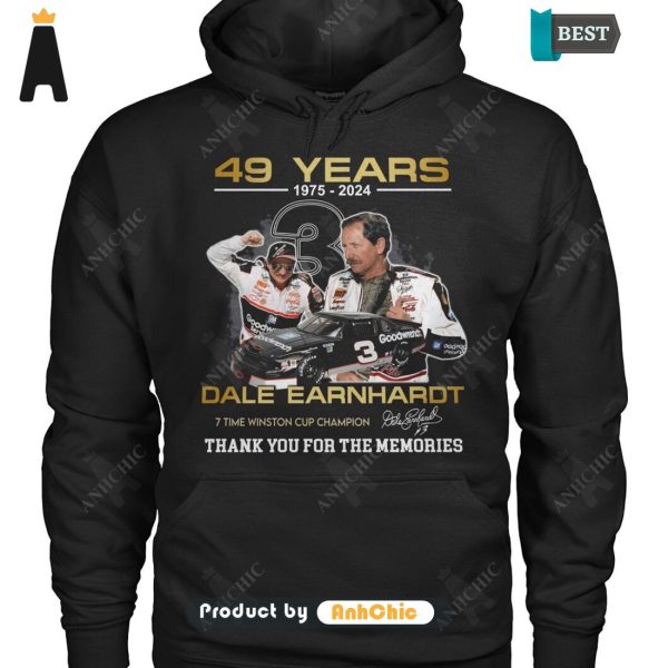 BEST Dale Earnhardt 49 Years 1975-2024 Thank You For The Memories Hot Winter Hoodie