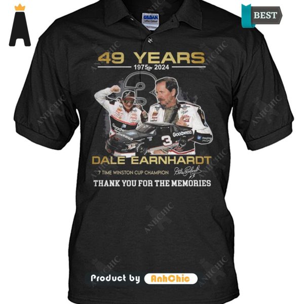 BEST Dale Earnhardt 49 Years 1975-2024 Thank You For The Memories Hot Winter Hoodie