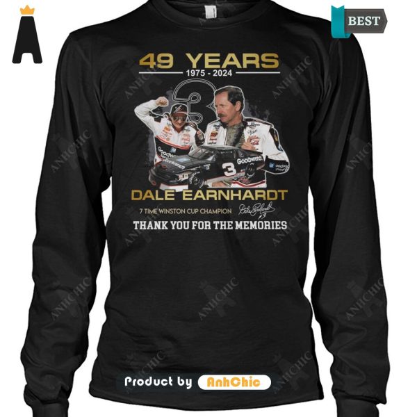 BEST Dale Earnhardt 49 Years 1975-2024 Thank You For The Memories Hot Winter Hoodie