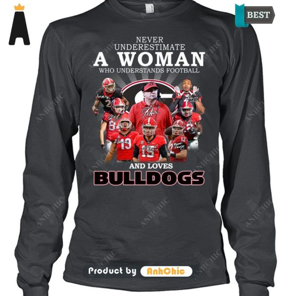 BEST Never Underestimate A Women Understand Football And Loves Bulldogs Fusion Fashion T-Shirt, Long Sleeve, SweatShirt, Polo, Hoodie