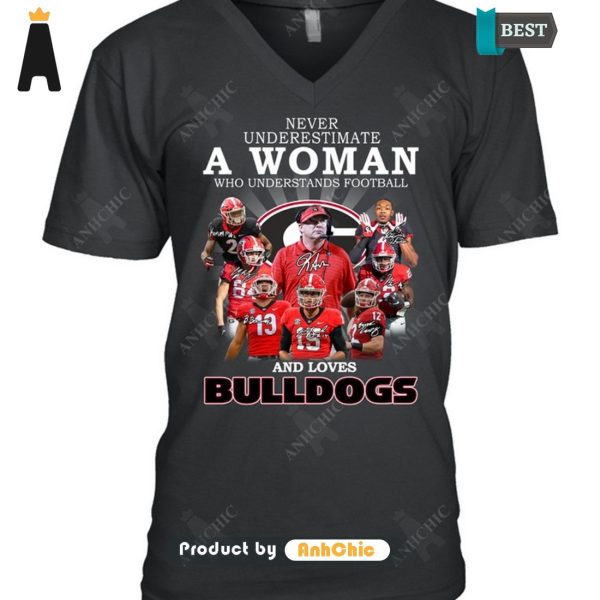 BEST Never Underestimate A Women Understand Football And Loves Bulldogs Fusion Fashion T-Shirt, Long Sleeve, SweatShirt, Polo, Hoodie