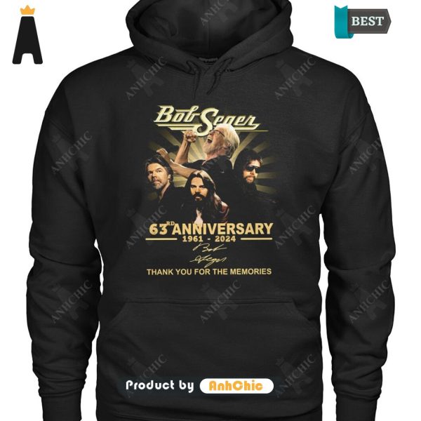 BEST-SELLING Bob Seger 63rd Anniversary 1961-2024 Thank You For The Memories All over Printed Hoodie