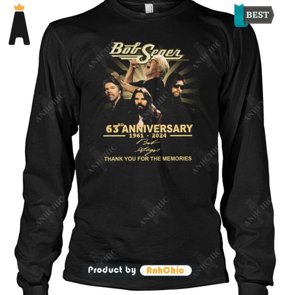 BEST-SELLING Bob Seger 63rd Anniversary 1961-2024 Thank You For The Memories All over Printed Hoodie