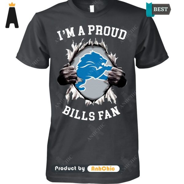 BEST-SELLING Detroit Lions I’m A Pround Bills Fan Hot Summer T-Shirt, Long Sleeve, SweatShirt, Polo, Hoodie