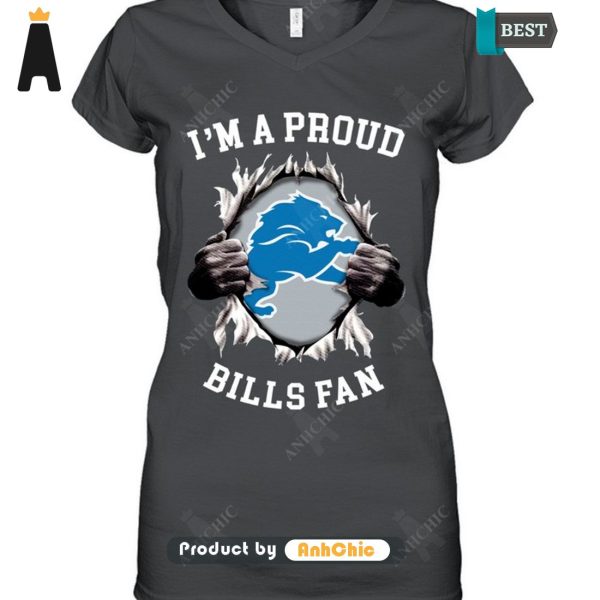 BEST-SELLING Detroit Lions I’m A Pround Bills Fan Hot Summer T-Shirt, Long Sleeve, SweatShirt, Polo, Hoodie