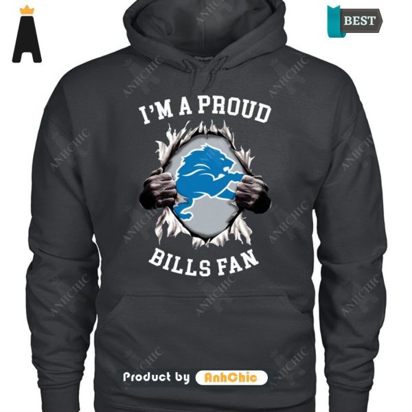 BEST-SELLING Detroit Lions I’m A Pround Bills Fan Hot Summer T-Shirt, Long Sleeve, SweatShirt, Polo, Hoodie