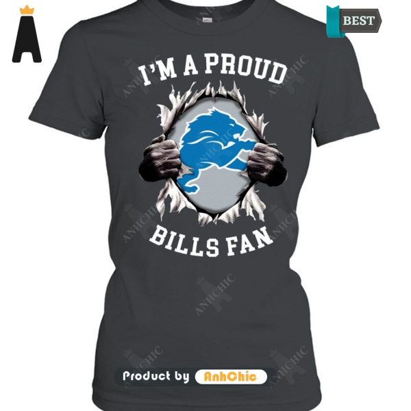 BEST-SELLING Detroit Lions I’m A Pround Bills Fan Hot Summer T-Shirt, Long Sleeve, SweatShirt, Polo, Hoodie