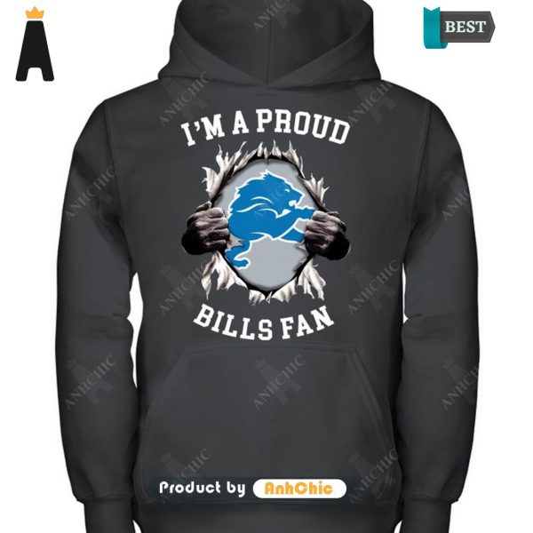 BEST-SELLING Detroit Lions I’m A Pround Bills Fan Hot Summer T-Shirt, Long Sleeve, SweatShirt, Polo, Hoodie