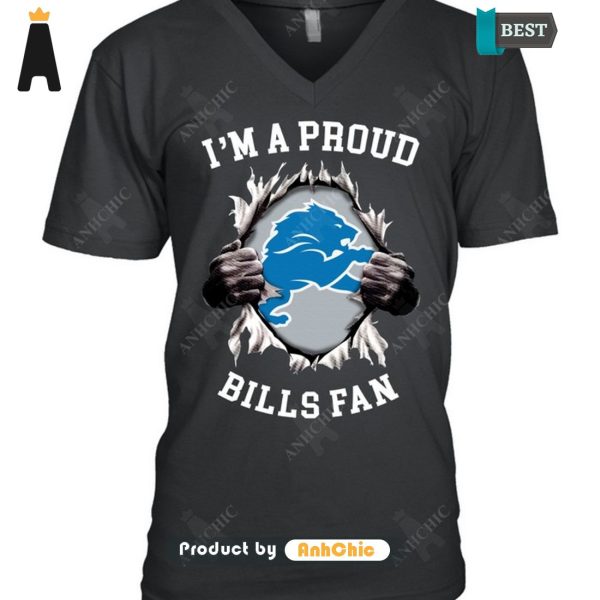 BEST-SELLING Detroit Lions I’m A Pround Bills Fan Hot Summer T-Shirt, Long Sleeve, SweatShirt, Polo, Hoodie