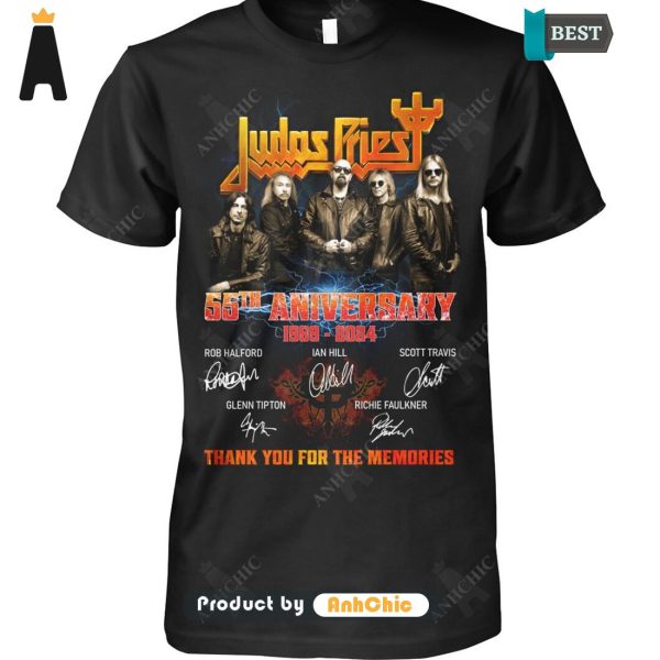 BEST-SELLING Judas Priest 55th Anniversary 1969-2024 Thank You For The Memories POD Design T-Shirt