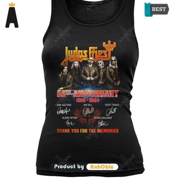 BEST-SELLING Judas Priest 55th Anniversary 1969-2024 Thank You For The Memories POD Design T-Shirt