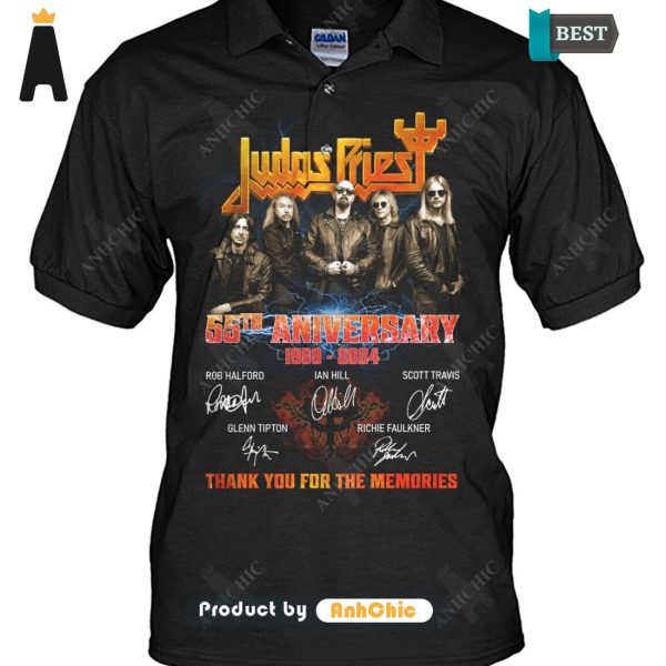 BEST-SELLING Judas Priest 55th Anniversary 1969-2024 Thank You For The Memories POD Design T-Shirt