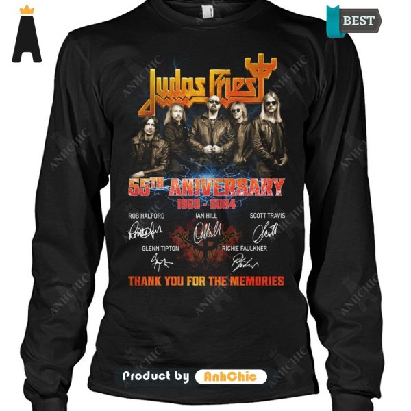 BEST-SELLING Judas Priest 55th Anniversary 1969-2024 Thank You For The Memories POD Design T-Shirt