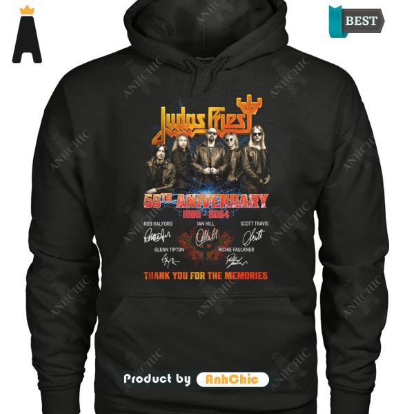 BEST-SELLING Judas Priest 55th Anniversary 1969-2024 Thank You For The Memories POD Design T-Shirt