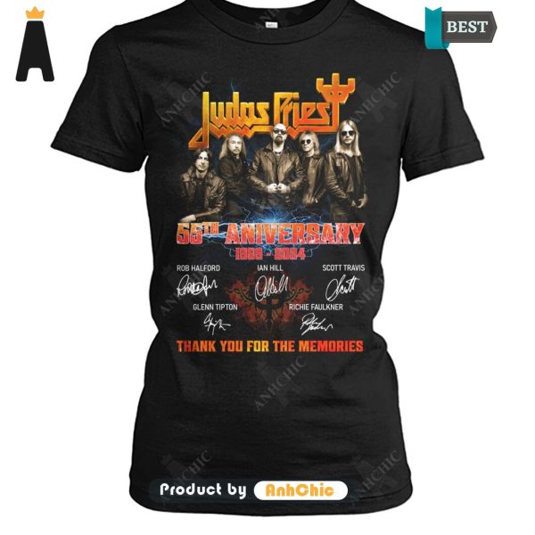 BEST-SELLING Judas Priest 55th Anniversary 1969-2024 Thank You For The Memories POD Design T-Shirt