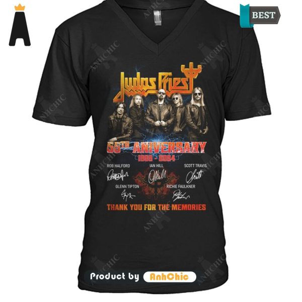 BEST-SELLING Judas Priest 55th Anniversary 1969-2024 Thank You For The Memories POD Design T-Shirt