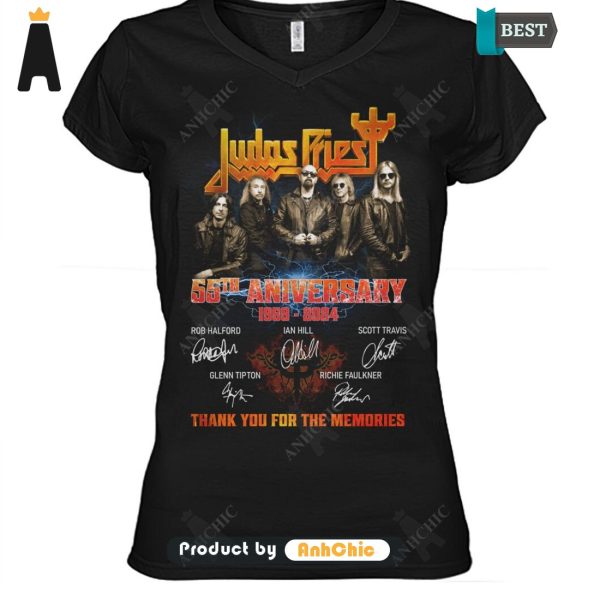 BEST-SELLING Judas Priest 55th Anniversary 1969-2024 Thank You For The Memories POD Design T-Shirt