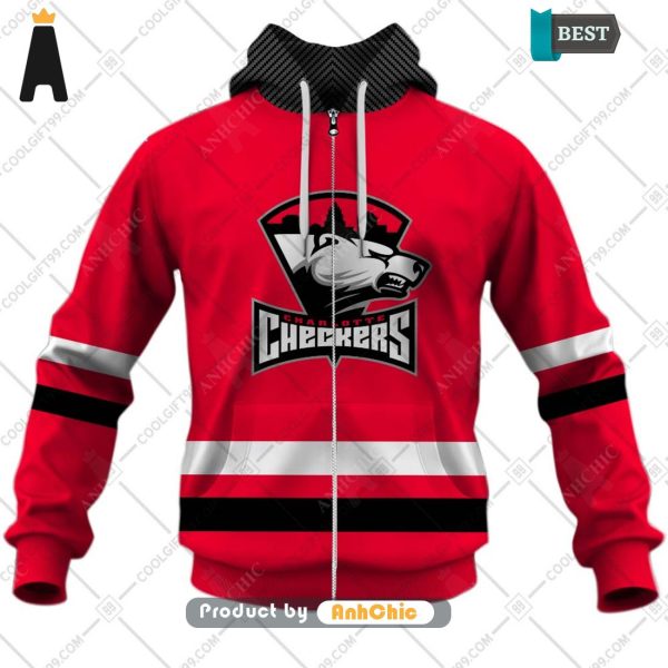 BEST-SELLING Personalized AHL Charlotte Checkers Color jersey Style  Hot Winter 3D Hoodie