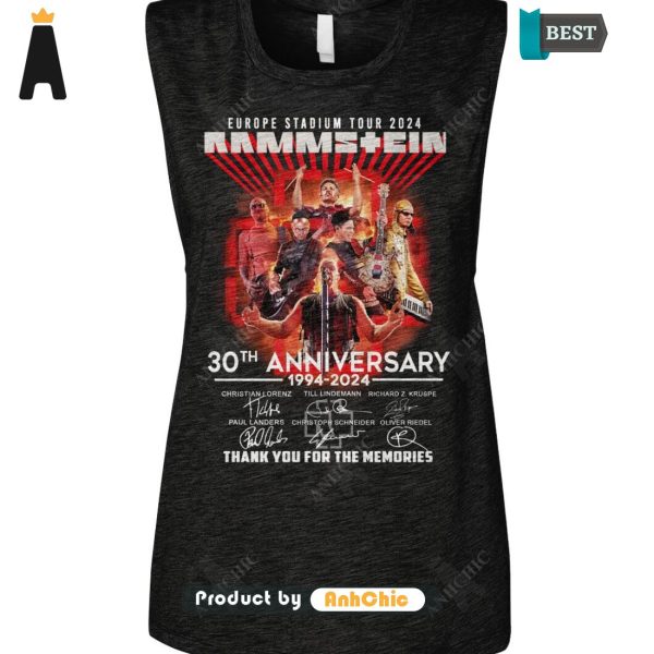 BEST-SELLING Rammstein Europe Stadium Tour 2024 30th Anniversary 1994-2024 Thank You For The Memories Hot Summer T-Shirt