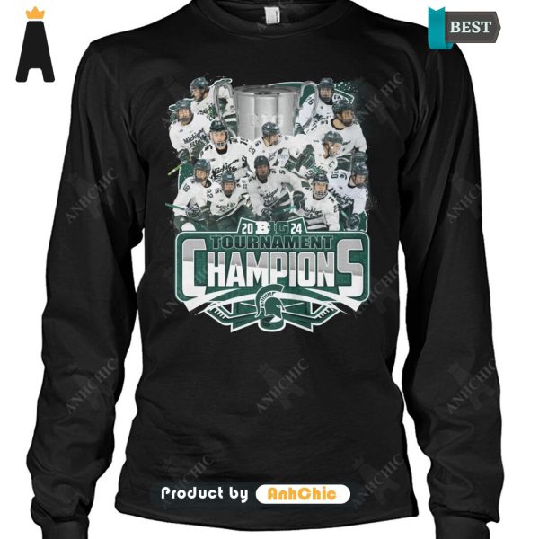 [HIGH-END] MICHIGAN STATE 2024 Big Ten Hockey Tournament Champions Hot Winter T-Shirt