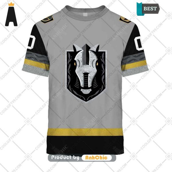 [HIGH-END] Personalized AHL Henderson Silver Knights Color jersey Style  All over Printed 3D Hoodie