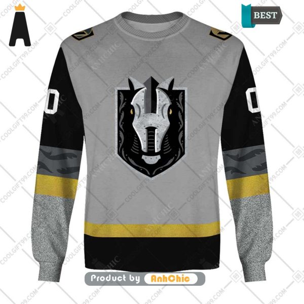 [HIGH-END] Personalized AHL Henderson Silver Knights Color jersey Style  All over Printed 3D Hoodie