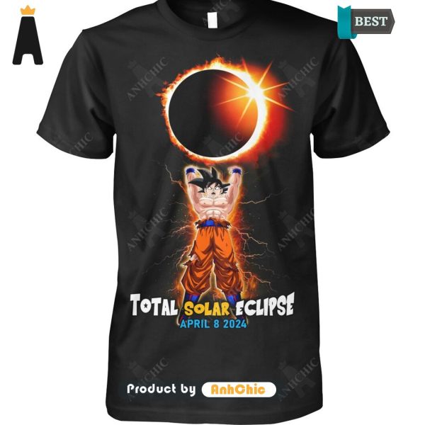 HOT Dragon Ball Songuku Total Solar Eclipse April 8 2024 All over Printed T-Shirt, Hoodie, Polo, SweatShirt