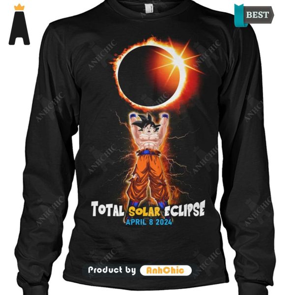 HOT Dragon Ball Songuku Total Solar Eclipse April 8 2024 All over Printed T-Shirt, Hoodie, Polo, SweatShirt