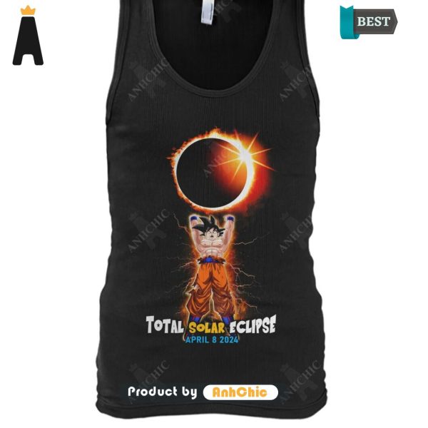 HOT Dragon Ball Songuku Total Solar Eclipse April 8 2024 All over Printed T-Shirt, Hoodie, Polo, SweatShirt