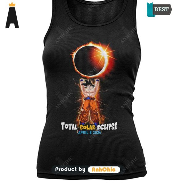 HOT Dragon Ball Songuku Total Solar Eclipse April 8 2024 All over Printed T-Shirt, Hoodie, Polo, SweatShirt