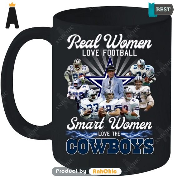 HOT FASHION Real Women Love Football Smart Women Love The COWBOYS Hot Summer T-Shirt